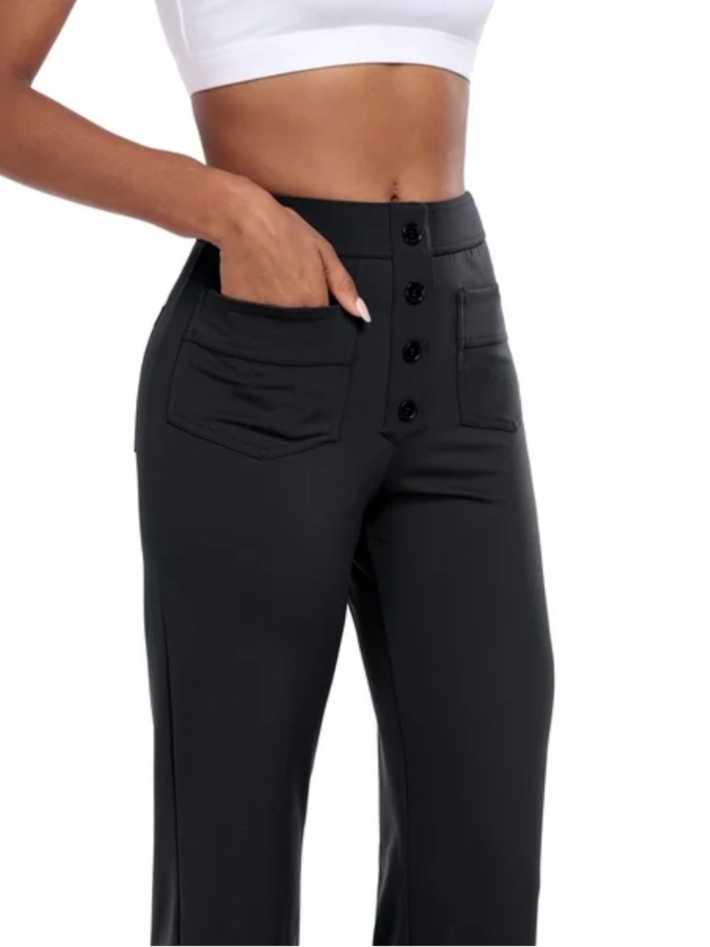Tall Halara DayStretch High Waisted Pockets Straight Leg - Picture 2 of 3